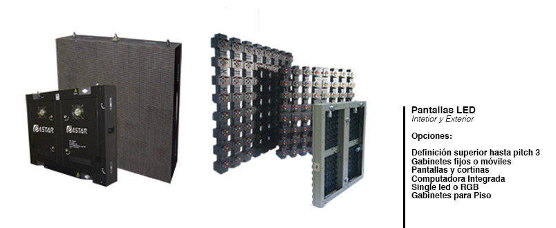 Gabinetes de Pantalla LED para Interior y Exterior